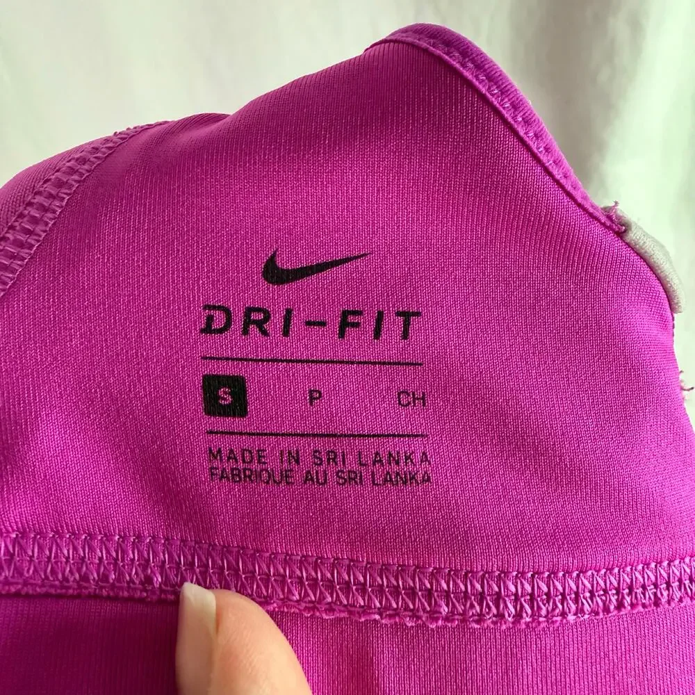 Nike Women's Small Pink Dri-Fit Impact High Support Strappy Sports Bra Athletic